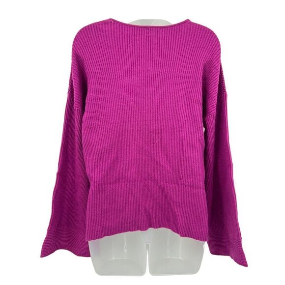 Free Press Sweater Women Small Purple Pullover Long Sleeve VNeck Knit Soft AS IS - Picture 6 of 13